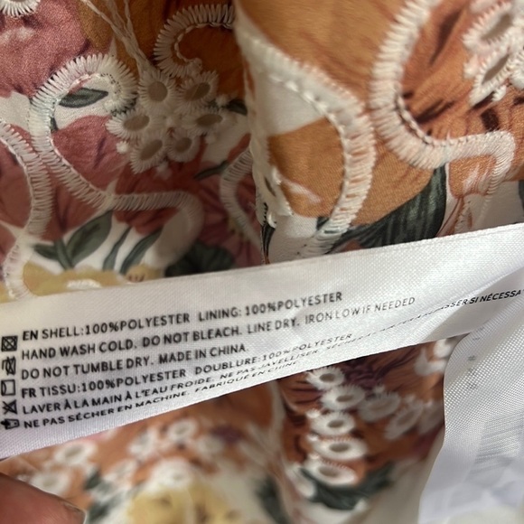 EN SAISON Floral Ruffled Long Sleeve Embroidery Mini Dress - Picture 8 of 9